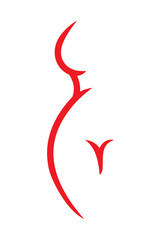 Sketch of woman naked body