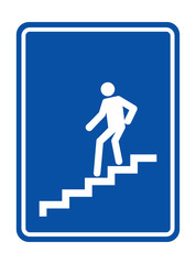 Man on Stairs going down symbol