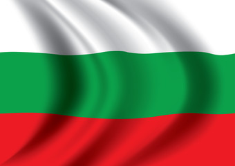 Obraz premium Vector Bulgaria flag blowing in the wind