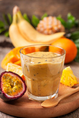 smoothie with tropical fruits