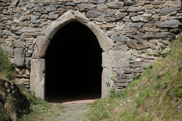 Entrance in Ruins of Klenova castle