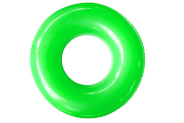 Colorful swim ring isolated on white background.