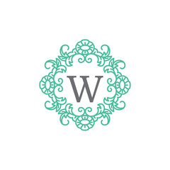 Ornamental Letter W Logo