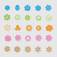 Cute floral icon vector