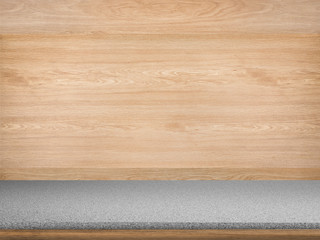 granite table top on wooden background