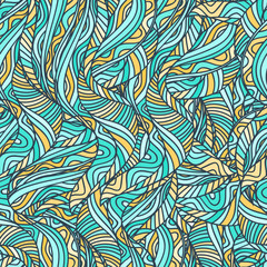 Abstract of wavy lines background Seamless pattern.