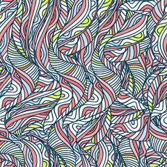 Abstract of wavy lines background Seamless pattern