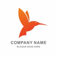 Bird Flying Vector Logo Template