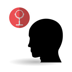 Hair salon design. Hairdressing icon. , vector silhouette style