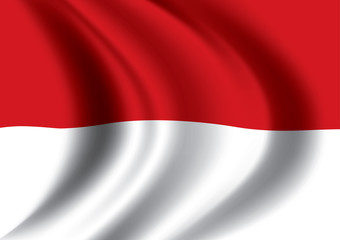 Vector image of indonesia flag