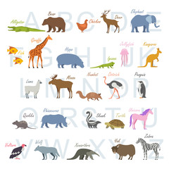 animal alphabet letters