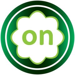 Green icon inscription on