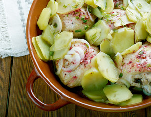 Buffalo Chicken Potato Casserole