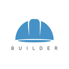 abstract icon vector design template of worker helmet