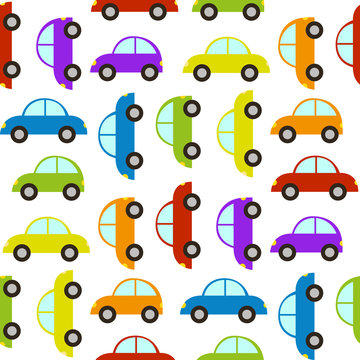 seamless pattern with car