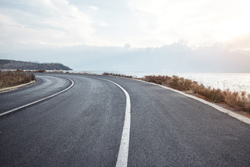 highway beside the sea