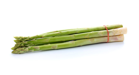 fresh asparagus isolated on white