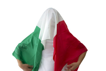 452 - man with the flag of Italy
