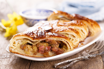 Rhubarb strudel