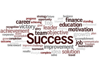 Success, word cloud concept 2