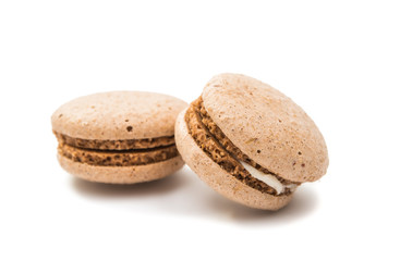macaroon chocolate isolated