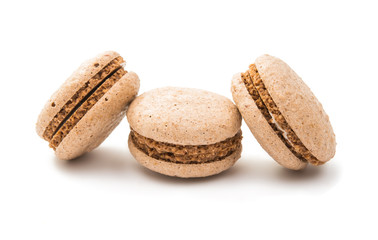 macaroon chocolate isolated