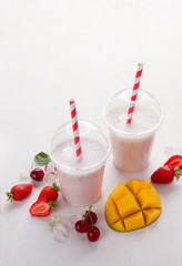 Berry  and ice cream milkshake (smoothie)