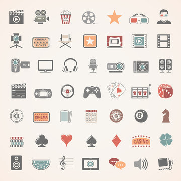 Flat Icons - Entertainment