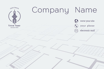 Fototapeta premium Vector Architectural Business Card