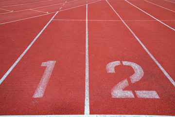 Athlete Track or Running Track with three numbers (1st, 2nd )