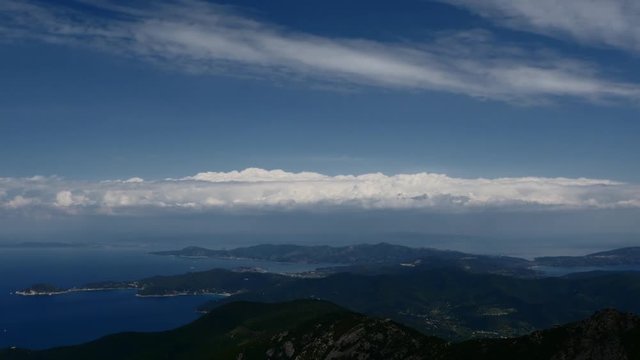 view from mount cappone in elba