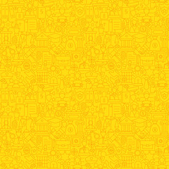 Obraz premium Thin Line Yellow Lawyer Justice and Crime Seamless Pattern