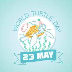 Fototapeta na wymiar 23 may World Turtle Day