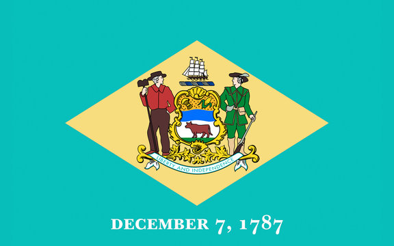 Flag of Delaware, USA