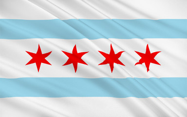 Flag of Chicago, USA