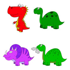 dino set cartoon