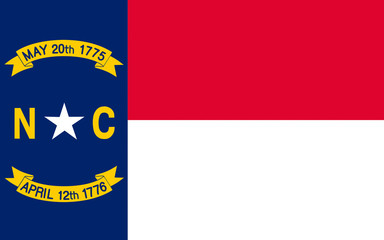 Flag of North Carolina, USA
