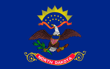Flag of North Dakota, USA - obrazy, fototapety, plakaty