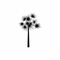 One palm tree icon, simple style