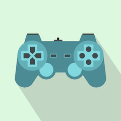 Game controller icon, flat style