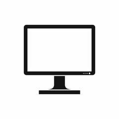 Blank computer monitor icon, simple style
