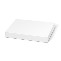 Fototapeta premium White Product Cardboard Package Box. Illustration Isolated On White Background. Mock Up Template Ready For Your Design. Vector EPS10