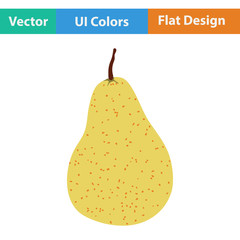 Flat design icon of Pear