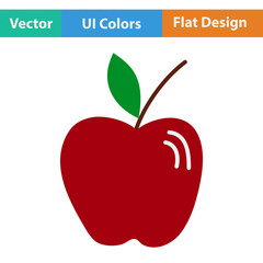Flat design icon of Apple