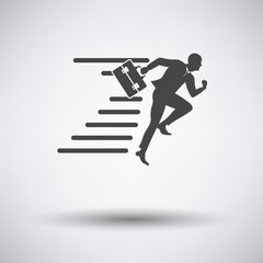 Accelerating businessman icon