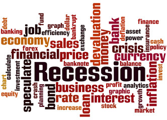 Recession, word cloud concept 8