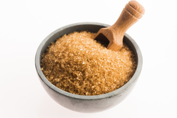 brown sugar isolated on a white background
