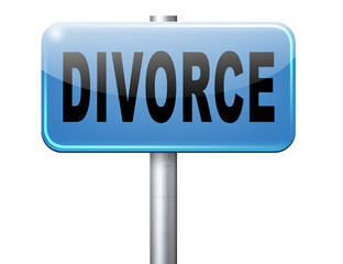 Divorce papers or document by lawyer to end marriage dissolution often after domestic violence alimony...