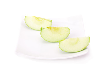 Green apple, isolated on white background