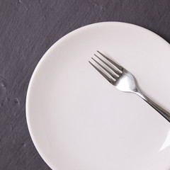 Plate and fork